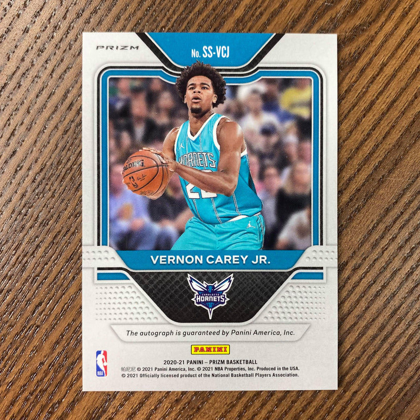 2020-21 Prizm Vernon Carey Jr. Sensational Signatures Rookie Auto Choice Red No Vcj