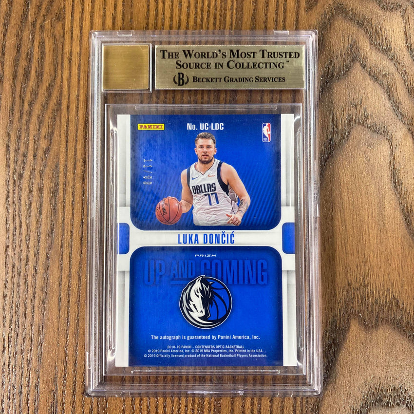 2018-19 Contenders Optic Luka Doncic Rookie Up And Coming Auto 11/99 BGS 9.5/10