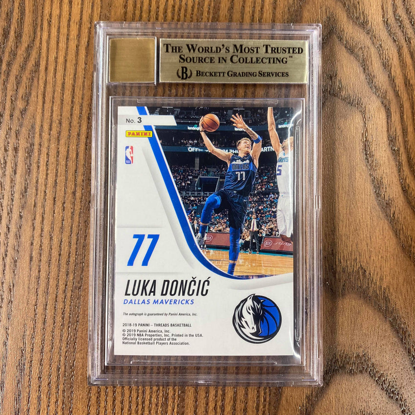 2018-19 Threads Premium Luka Doncic Rookie Auto 89/105 BGS 9.5/10