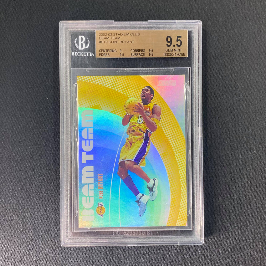 2002-03 Stadium Club Kobe Bryant Beam Team 462/500 BGS 9.5 268