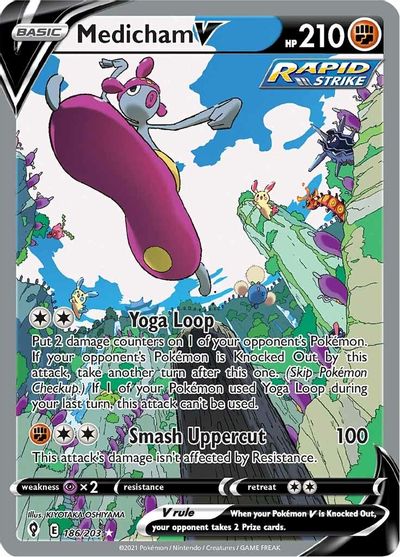 Medicham V - 186/203 - Alternate Art Ultra Rare