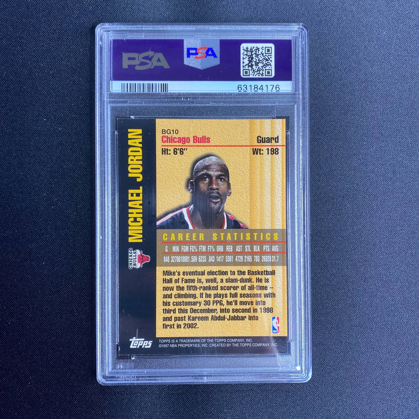 1997-98 Topps Michael Jordan Bound For Glory No Bg10 Psa 5 176 