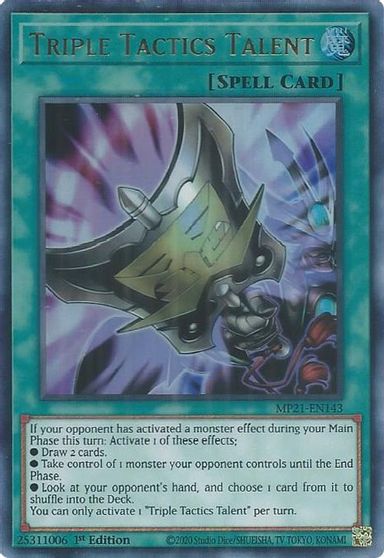 Triple Tactics Talent - MP21-EN143 - Ultra Rare 1st Edition