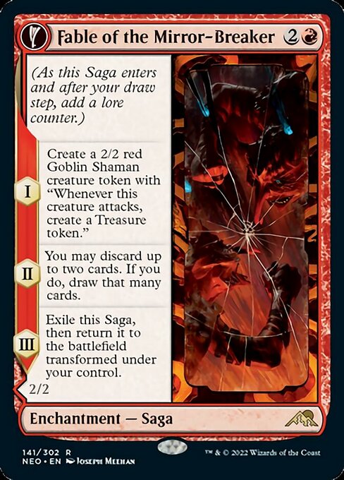 Fable of the Mirror-Breaker // Reflection of Kiki-Jiki 141/302 -  Kamigawa Neon Dynasty RARE