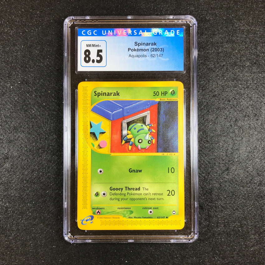 CGC 8.5 Spinarak - 62/147 - Aquapolis 063