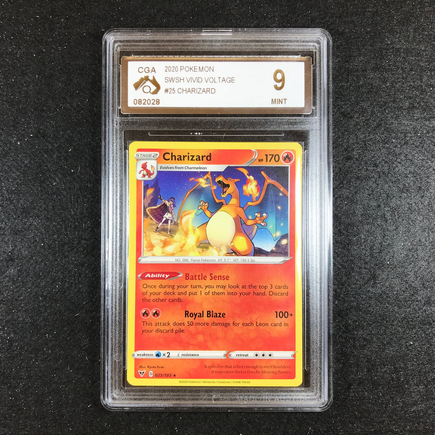 CGA 9 Charizard - 025/185 - Rare Vivid Voltage 028