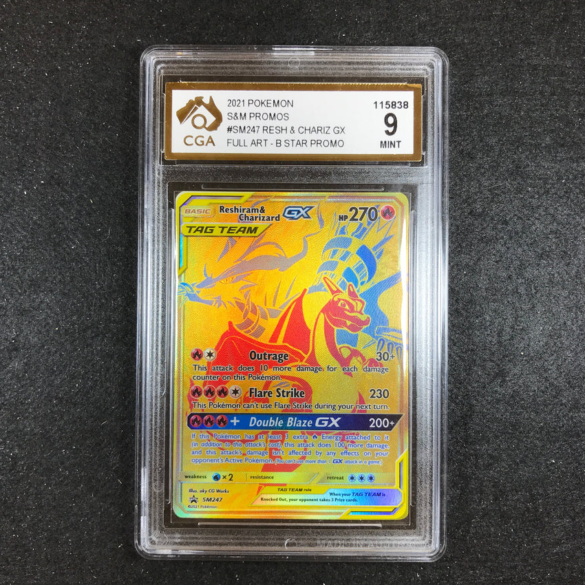 CGA 9 Reshiram & Charizard GX - SM247 - Black Star Promo 838
