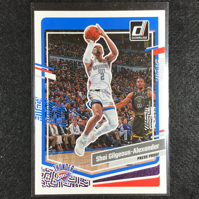2023-24 Donruss Shai Gilgeous-alexander Base Purple Press Proof 56/199