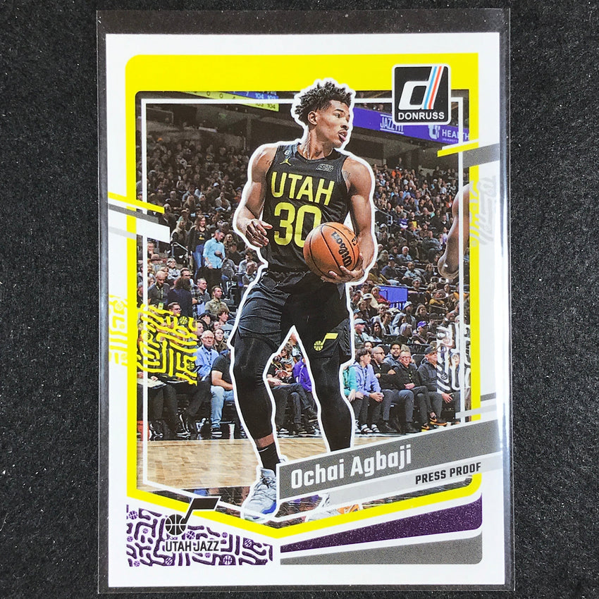 2023-24 Donruss Ochai Agbaji Base Purple Press Proof 42/199