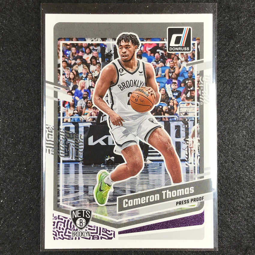 2023-24 Donruss Cameron Thomas Base Purple Press Proof 88/199