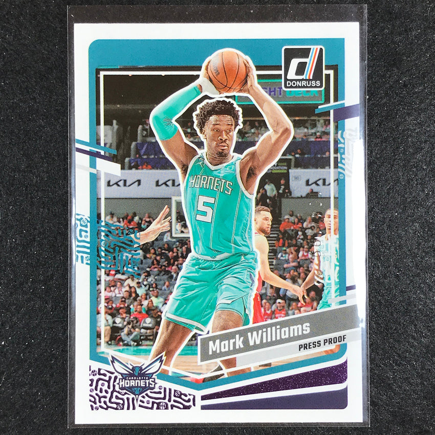 2023-24 Donruss Mark Williams Base Purple Press Proof 104/199