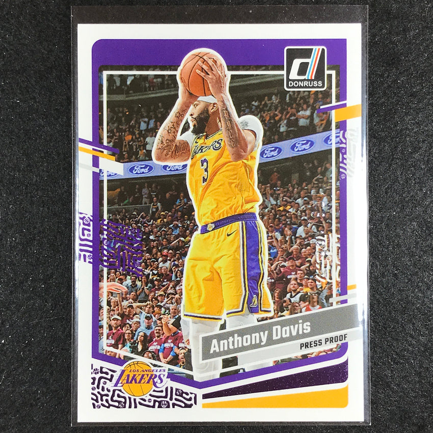 2023-24 Donruss Anthony Davis Base Purple Press Proof 175/199