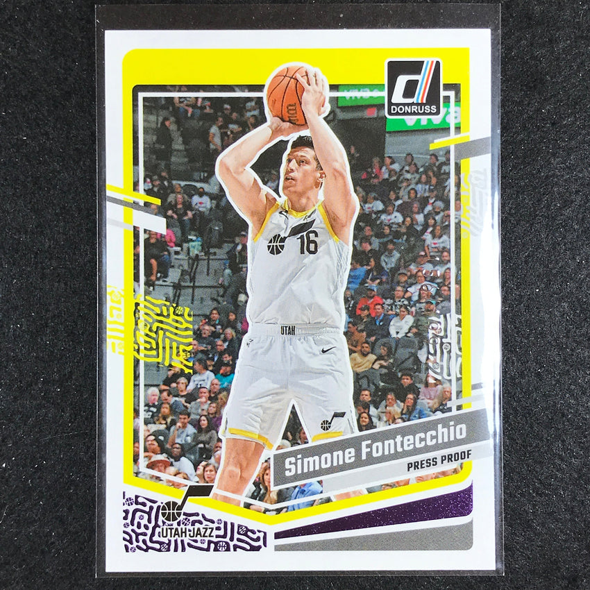 2023-24 Donruss Simone Fontecchio Base Purple Press Proof 156/199