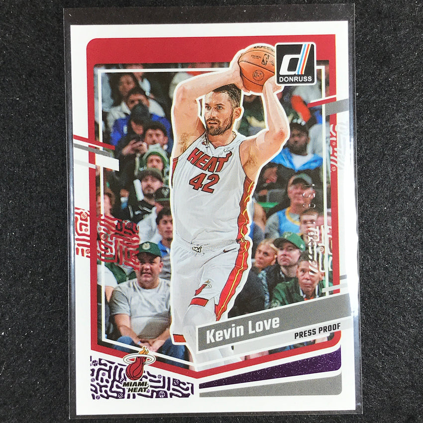 2023-24 Donruss Kevin Love Base Purple Press Proof 158/199