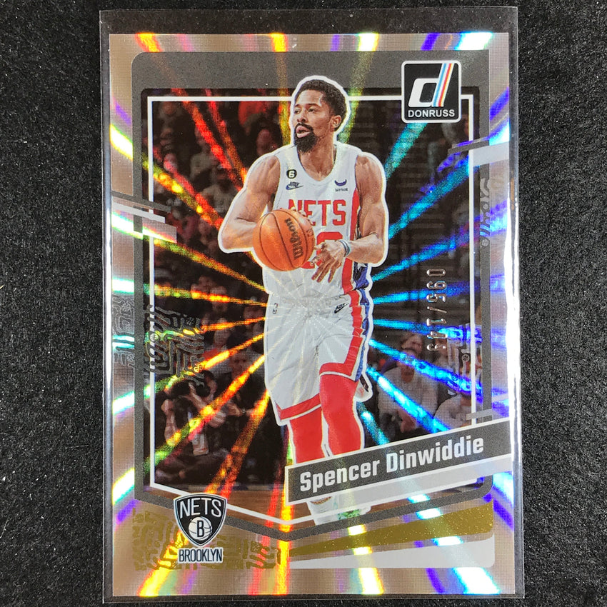 2023-24 Donruss Spencer Dinwiddie Base Laser Holo 95/149