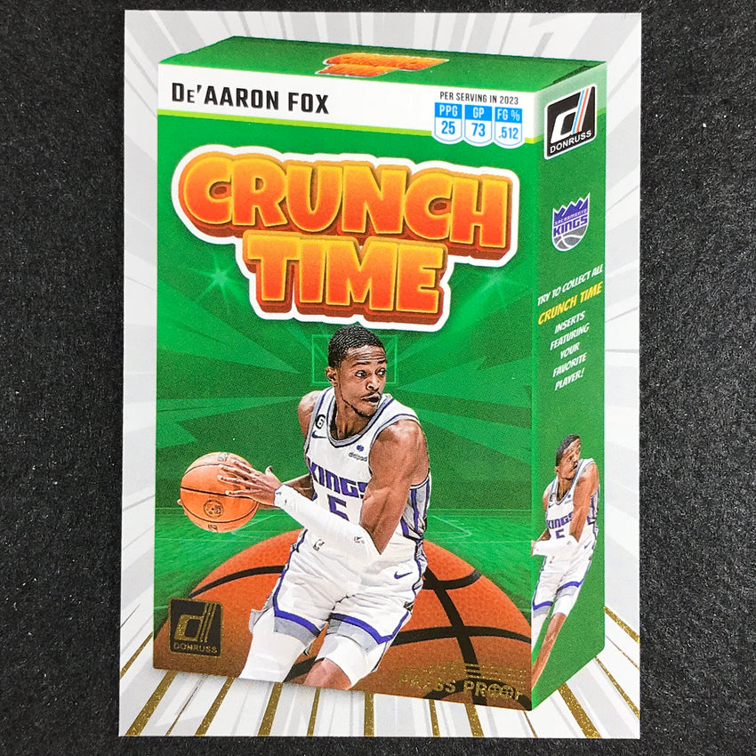 2023-24 Donruss Deaaron Fox Crunch Time Press Proof No 3