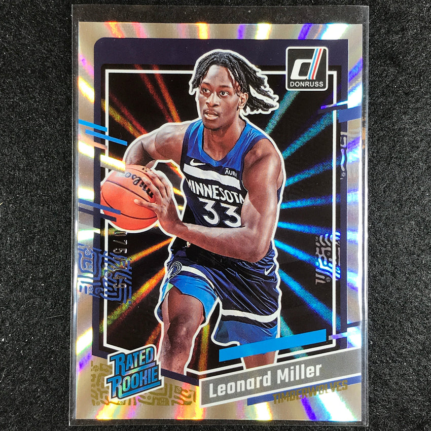 2023-24 Donruss Leonard Miller Rated Rookie Laser Holo 75/149