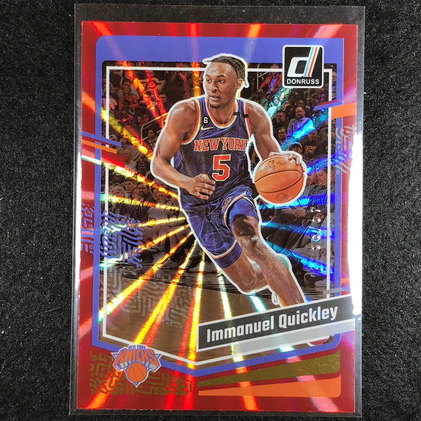 2023-24 Donruss Immanuel Quickley Base Red Laser Holo 49/99