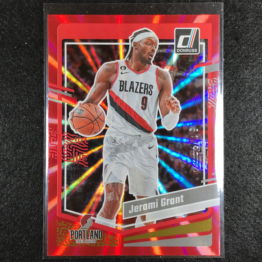 2023-24 Donruss Jerami Grant Base Red Laser Holo 51/99