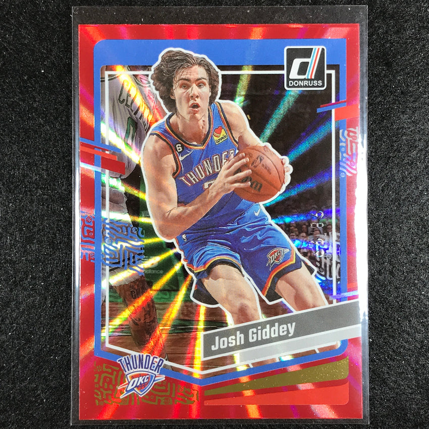 2023-24 Donruss Josh Giddey Base Red Laser Holo 98/99