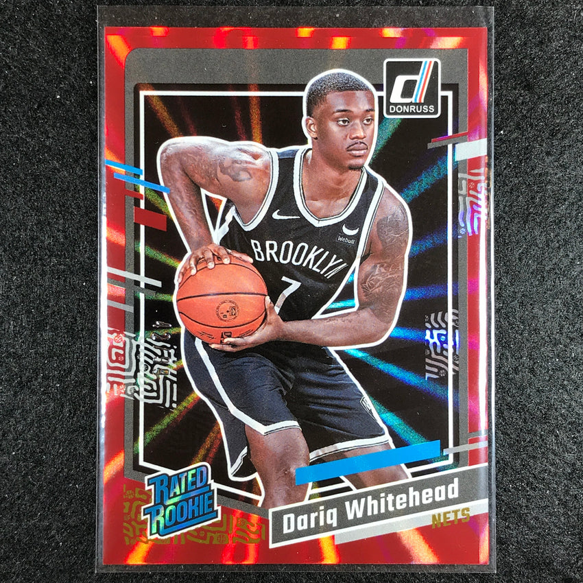 2023-24 Donruss Dariq Whitehead Rated Rookie Red Laser Holo 42/99