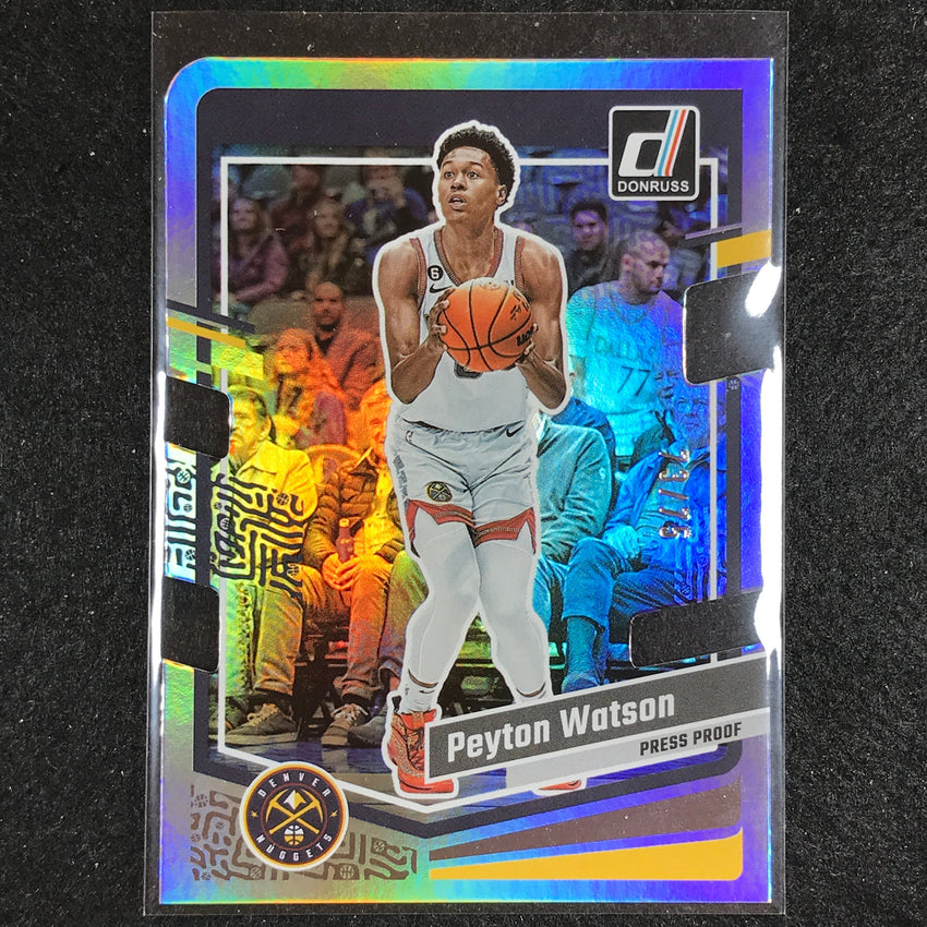 2023-24 Donruss Peyton Watson Base Silver Die-cut Press Proof 73/75