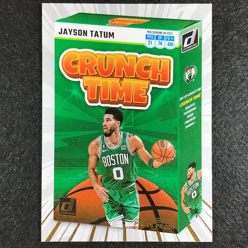 2023-24 Donruss Jayson Tatum Crunch Time Press Proof No 10