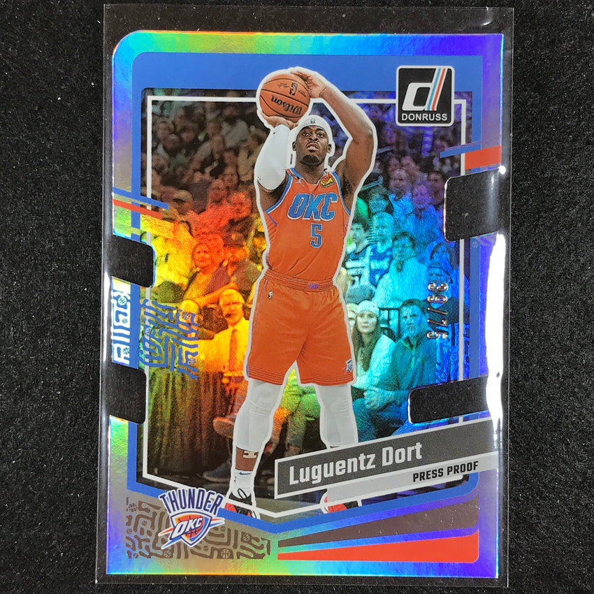 2023-24 Donruss Luguentz Dort Base Silver Die-cut Press Proof 39/75