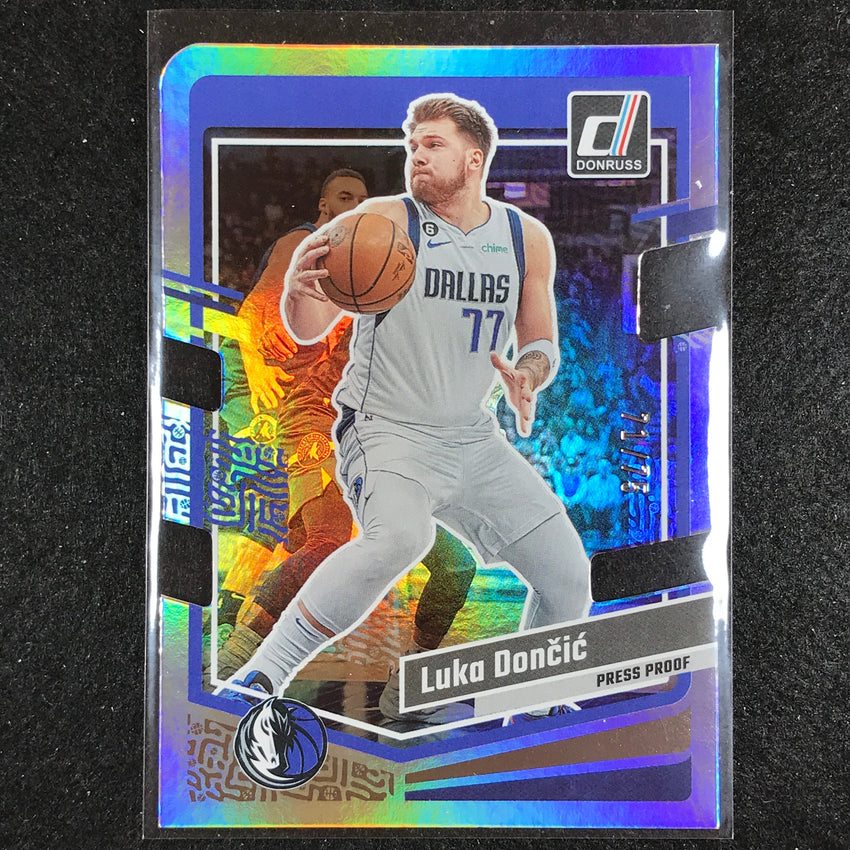 2023-24 Donruss Luka Doncic Base Silver Die-cut Press Proof 71/75