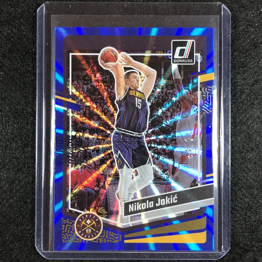 2023-24 Donruss Nikola Jokic Base Blue Laser Holo 10/49
