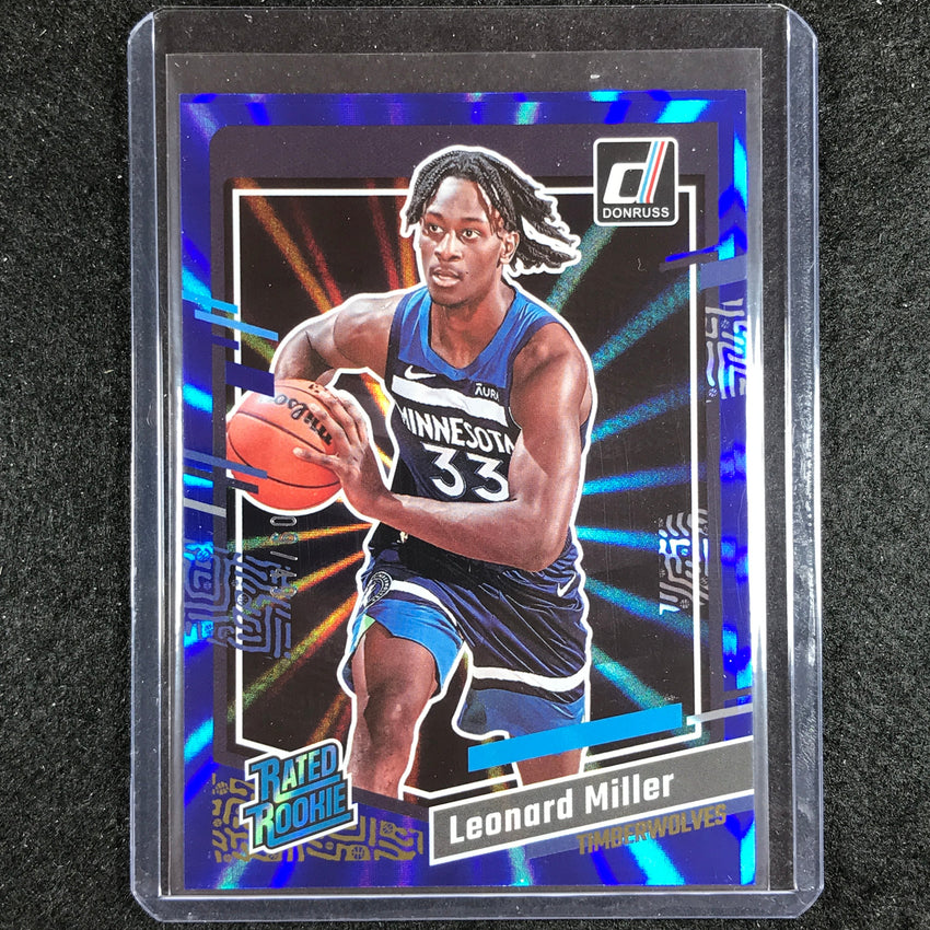2023-24 Donruss Leonard Miller Rated Rookie Blue Laser Holo 9/49