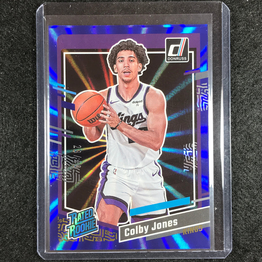 2023-24 Donruss Colby Jones Rated Rookie Blue Laser Holo 23/49