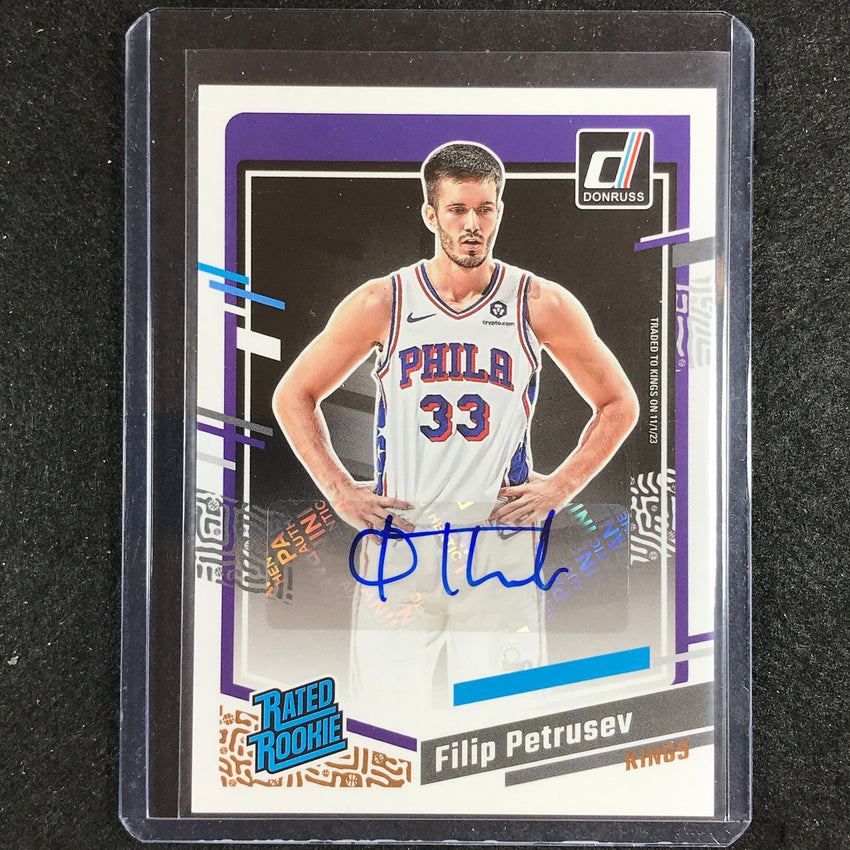 2023-24 Donruss FILIP PETRUSEV Rated Rookie Signatures Auto Base #297