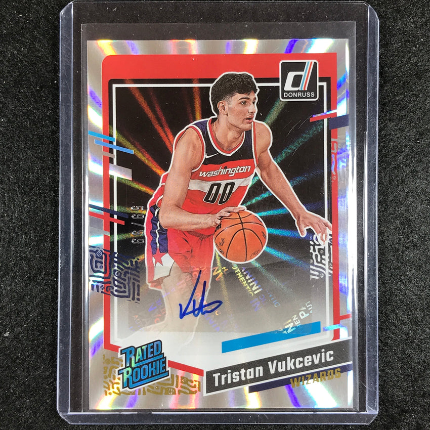 2023-24 Donruss Tristan Vukcevic Rated Rookie Signatures Auto Laser Holo 59/99
