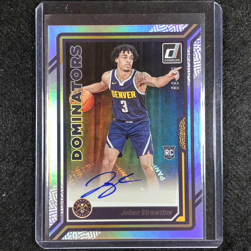 2023-24 Donruss Julian Strawther Dominators Rookie Auto Base 67/99
