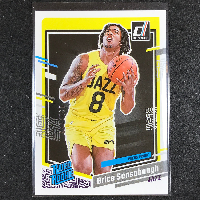 2023-24 Donruss Brice Sensabaugh Rated Rookie Purple Press Proof 131/199