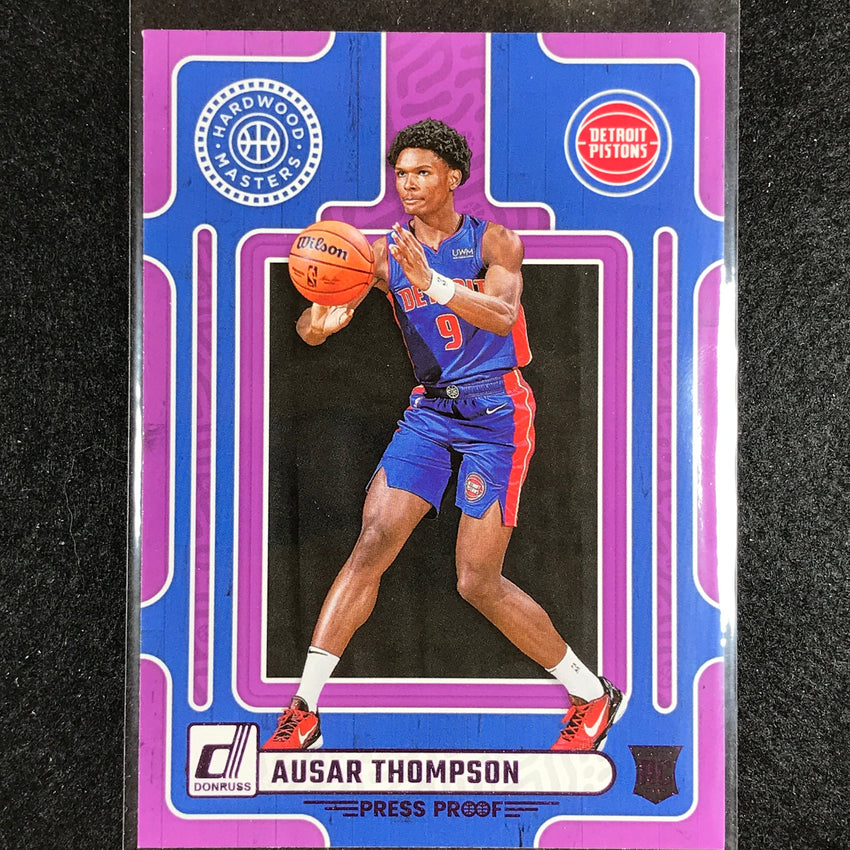 2023-24 Donruss Ausar Thompson Hardwood Masters Rookie Purple Press Proof No 2
