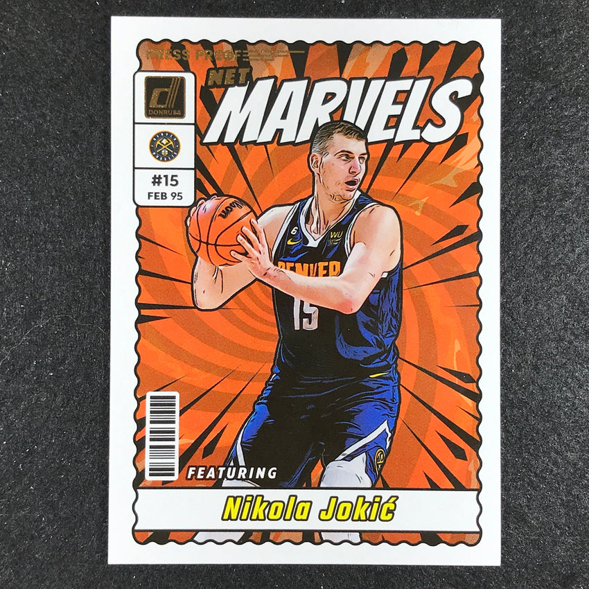 2023-24 Donruss Nikola Jokic Net Marvels Press Proof No 1