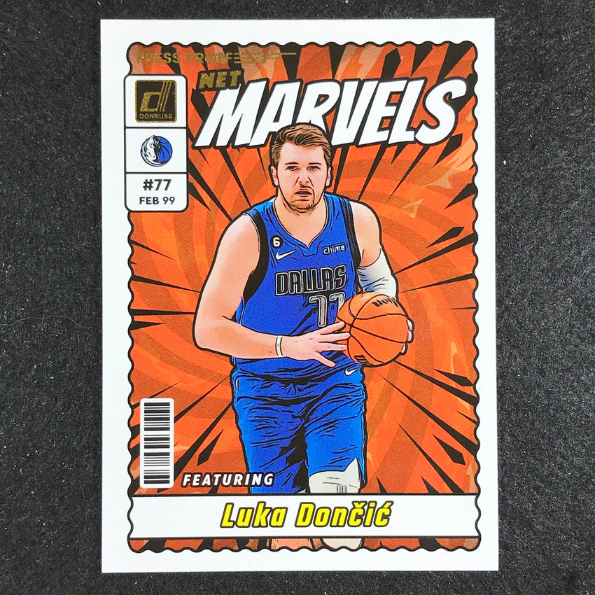 2023-24 Donruss Luka Doncic Net Marvels Press Proof No 7