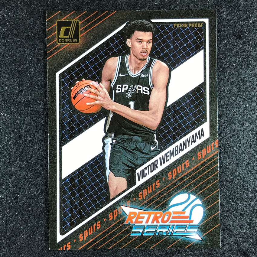 2023-24 Donruss Victor Wembanyama Retro Series Rookie Press Proof No 1