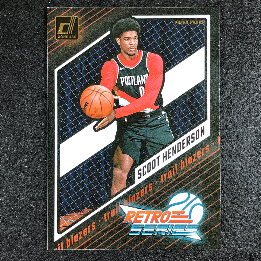 2023-24 Donruss Scoot Henderson Retro Series Rookie Press Proof No 6