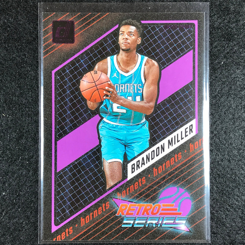 2023-24 Donruss Brandon Miller Retro Series Rookie Purple Press Proof No 3