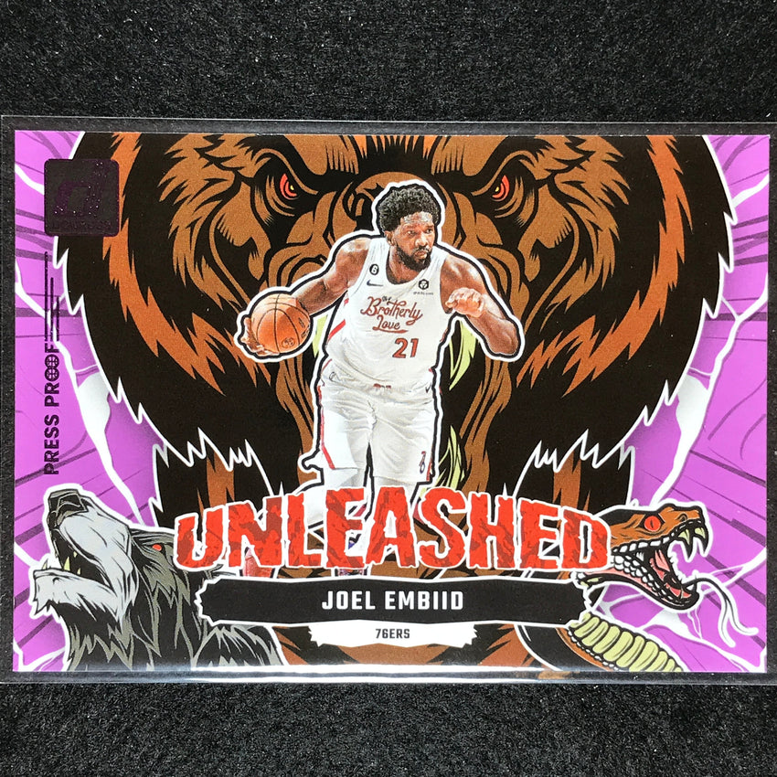 2023-24 Donruss JOEL EMBIID Unleashed Purple Press Proof #10