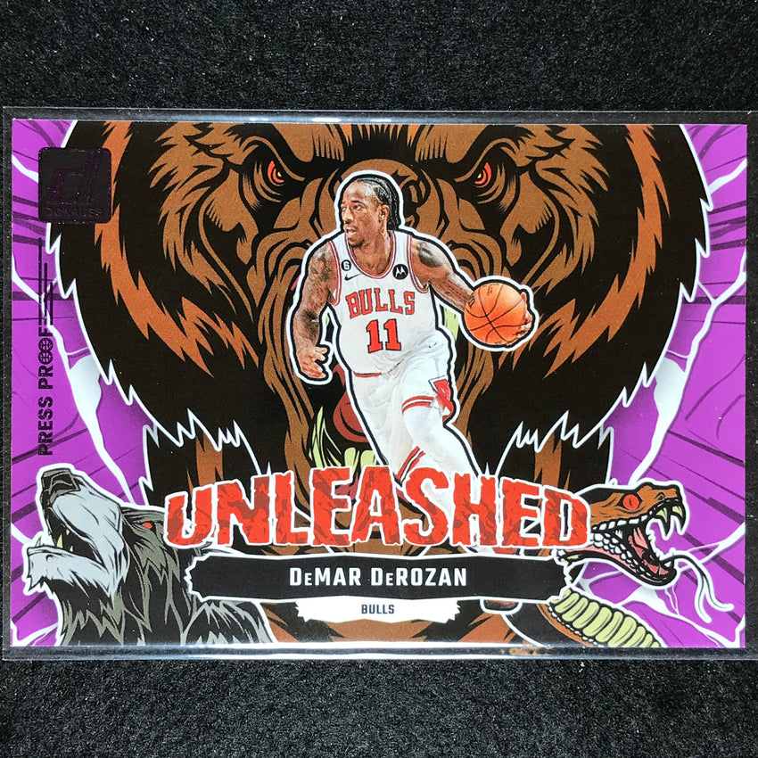2023-24 Donruss DEMAR DEROZAN Unleashed Purple Press Proof #14