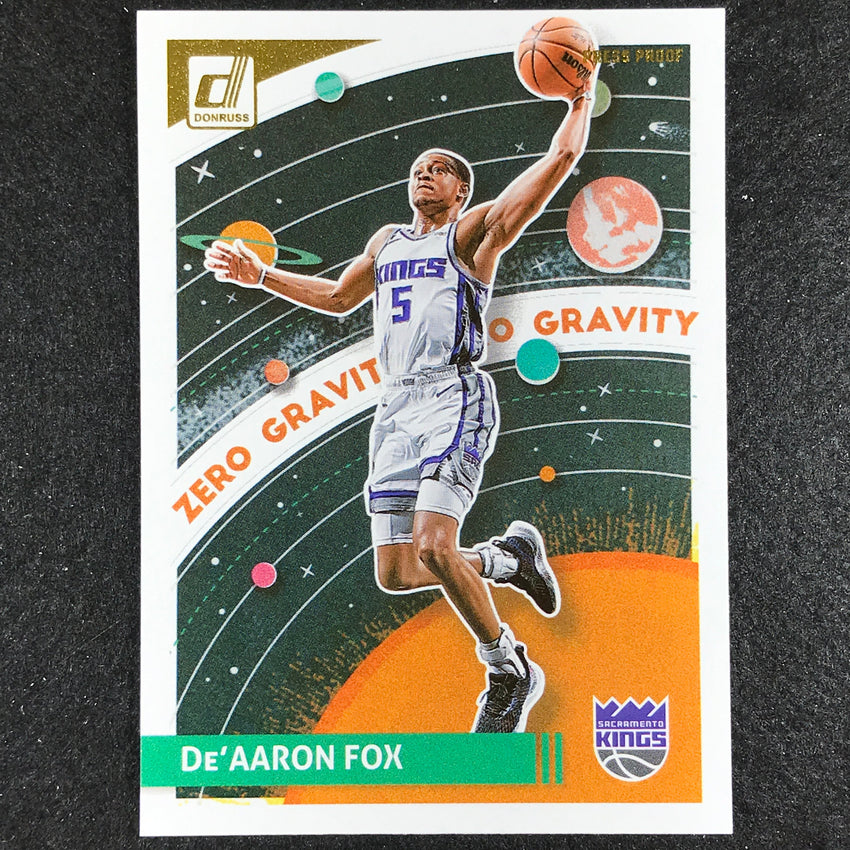 2023-24 Donruss Deaaron Fox Zero Gravity Press Proof No 3