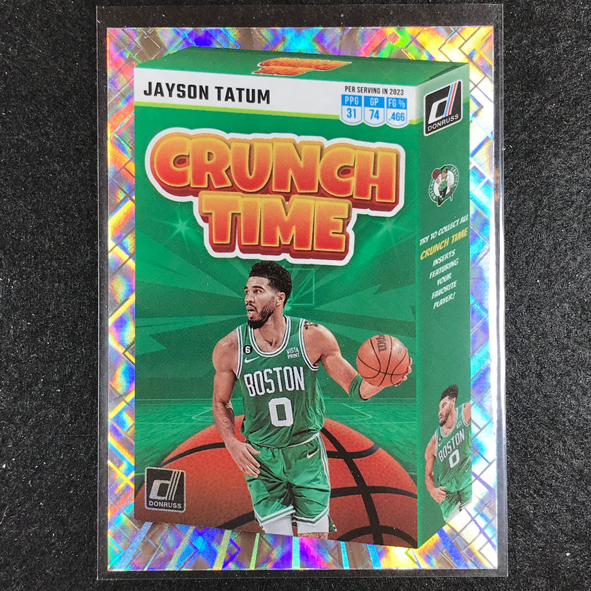 2023-24 Donruss Jayson Tatum Crunch Time Diamond No 10