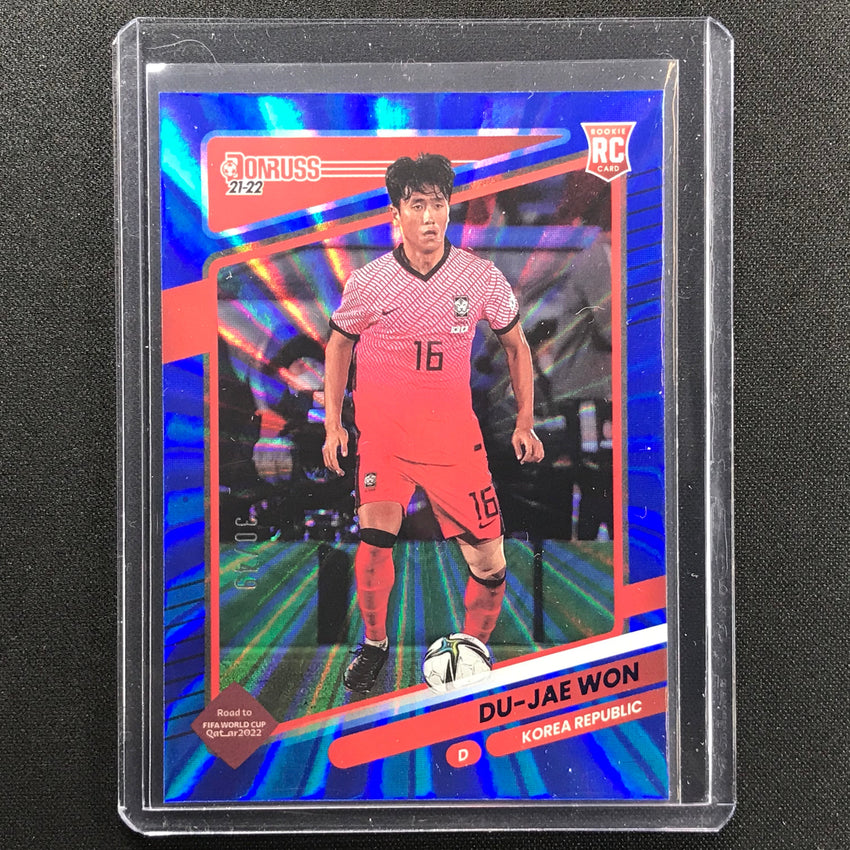 2021-22 Donruss Road To Qatar Du-jae Won Rookie Holo Blue Laser 30/49