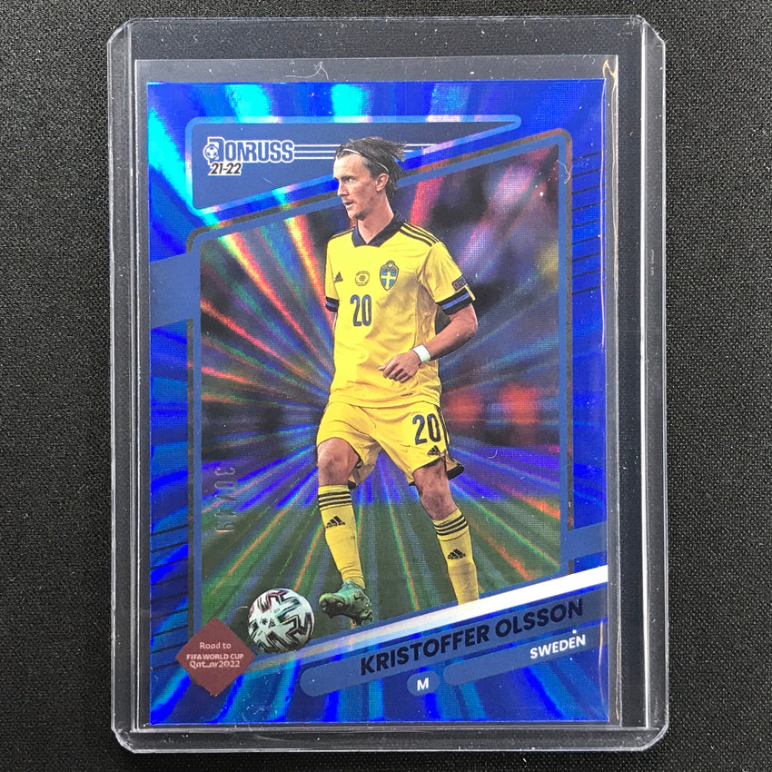 2021-22 Donruss Road To Qatar Kristoffer Olsson Holo Blue Laser 30/49