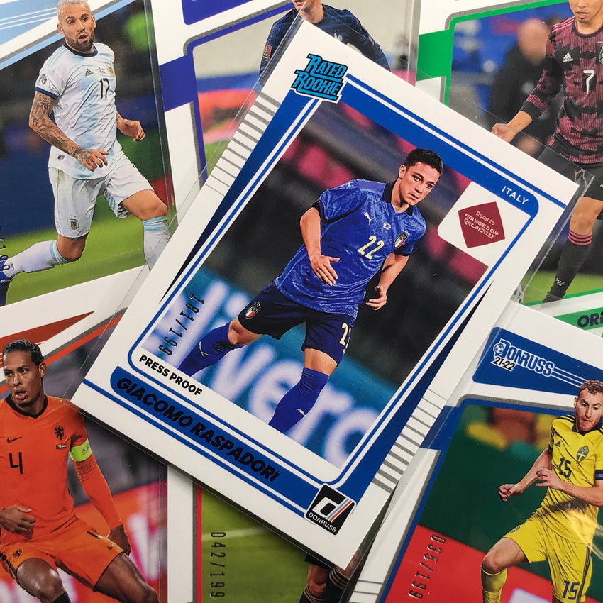 2021-22 Donruss Road to Qatar ANTOINE GRIEZMANN Press Proof Purple /199 #58