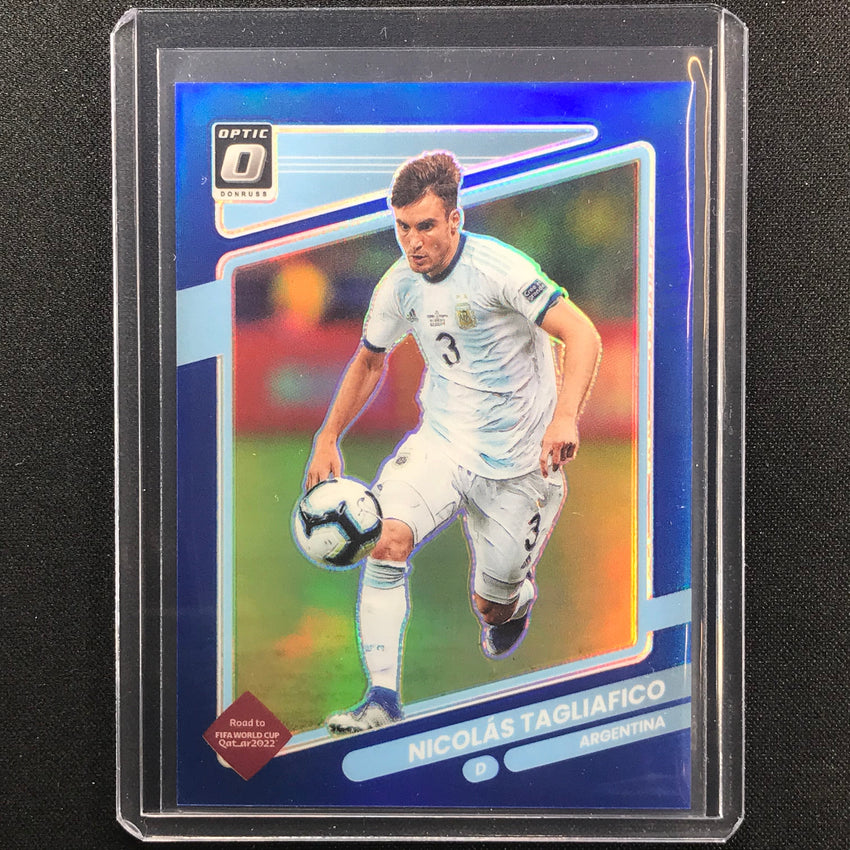2021-22 Donruss Road To Qatar Nicolas Tagliafico Optic Blue 22/99